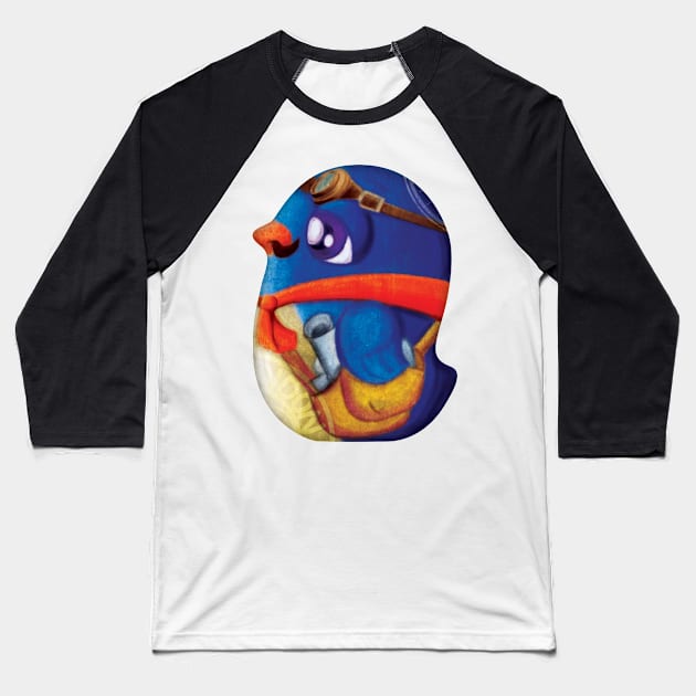 Courier Bird Baseball T-Shirt by zoneo